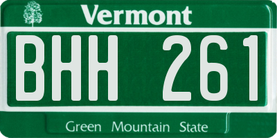 VT license plate BHH261