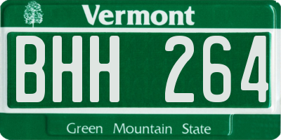 VT license plate BHH264
