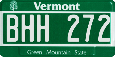 VT license plate BHH272