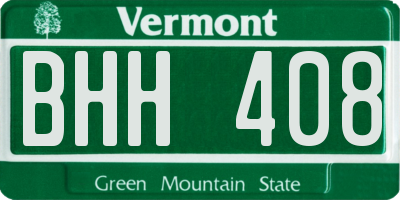 VT license plate BHH408