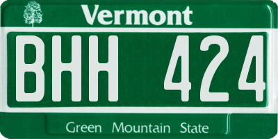 VT license plate BHH424