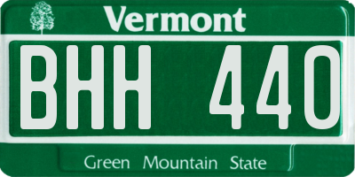 VT license plate BHH440