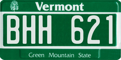 VT license plate BHH621