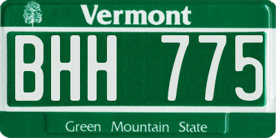 VT license plate BHH775
