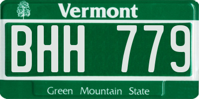 VT license plate BHH779