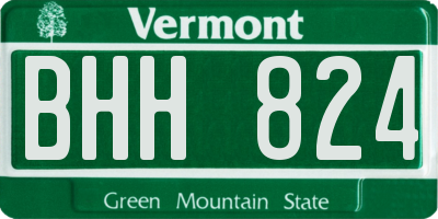 VT license plate BHH824