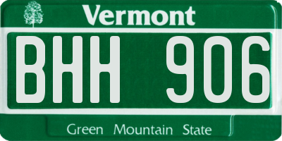 VT license plate BHH906