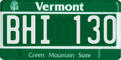 VT license plate BHI130