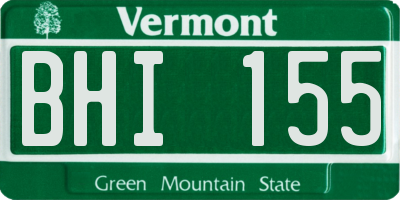 VT license plate BHI155