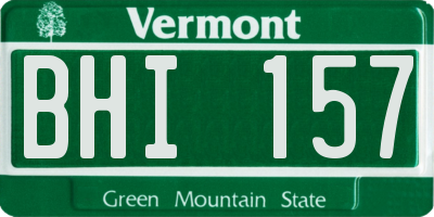 VT license plate BHI157