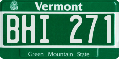 VT license plate BHI271