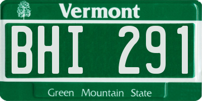 VT license plate BHI291