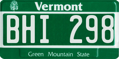 VT license plate BHI298