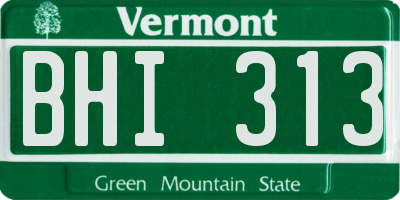 VT license plate BHI313
