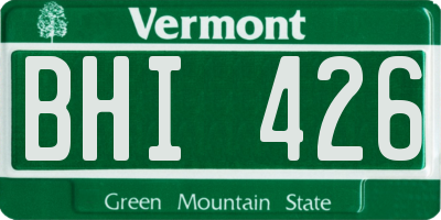 VT license plate BHI426