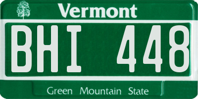 VT license plate BHI448