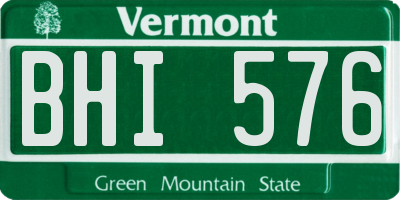 VT license plate BHI576