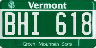 VT license plate BHI618