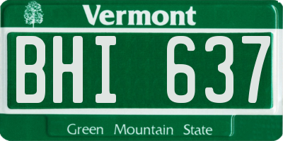 VT license plate BHI637