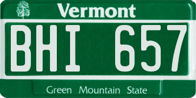 VT license plate BHI657