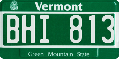 VT license plate BHI813