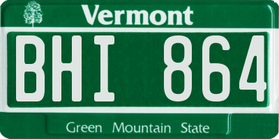 VT license plate BHI864