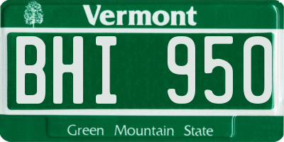 VT license plate BHI950