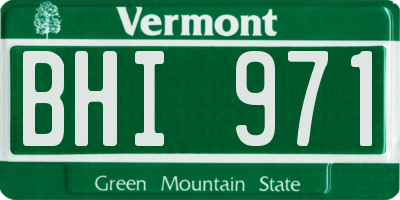 VT license plate BHI971