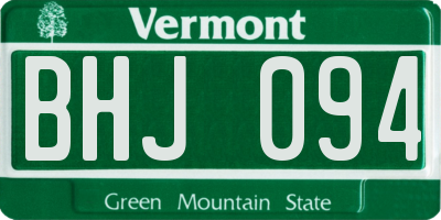 VT license plate BHJ094