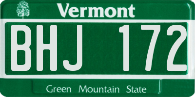 VT license plate BHJ172
