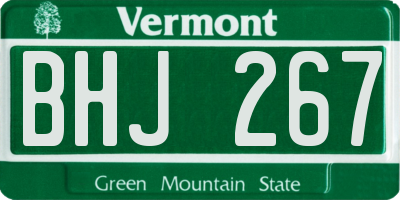VT license plate BHJ267