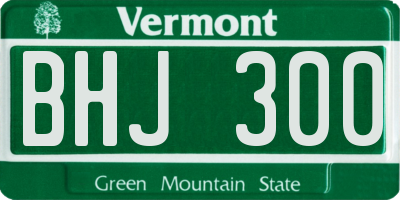 VT license plate BHJ300