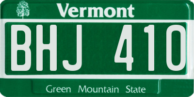 VT license plate BHJ410