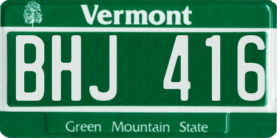 VT license plate BHJ416