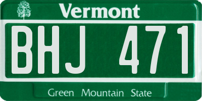 VT license plate BHJ471
