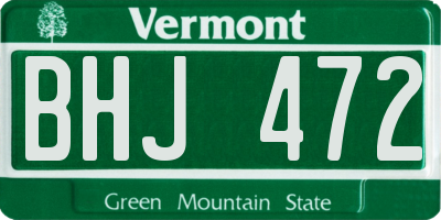 VT license plate BHJ472