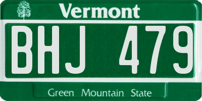 VT license plate BHJ479