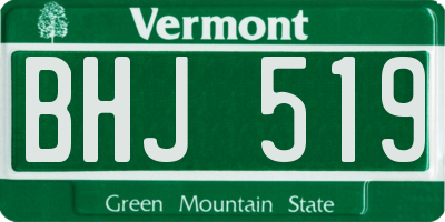 VT license plate BHJ519