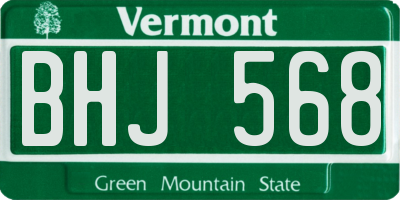 VT license plate BHJ568