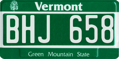 VT license plate BHJ658
