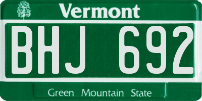 VT license plate BHJ692