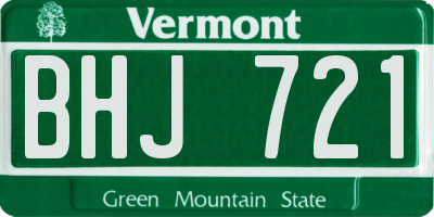 VT license plate BHJ721