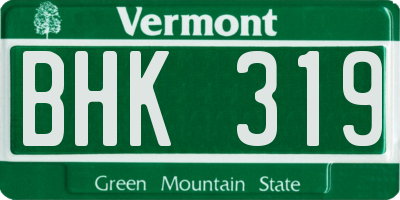 VT license plate BHK319