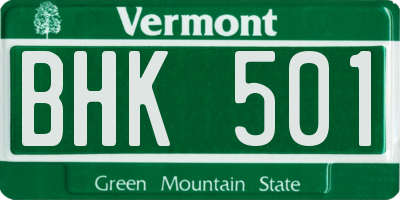 VT license plate BHK501