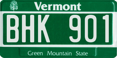 VT license plate BHK901