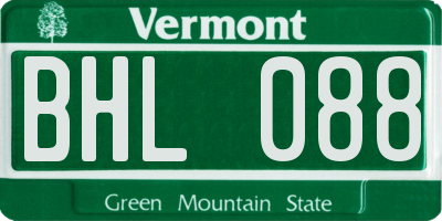 VT license plate BHL088