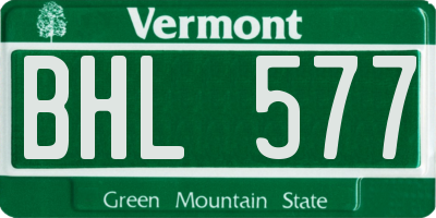 VT license plate BHL577