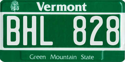 VT license plate BHL828