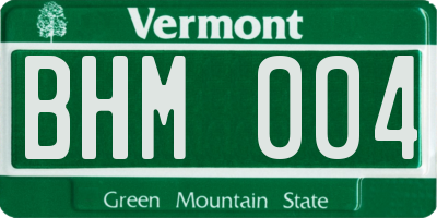 VT license plate BHM004