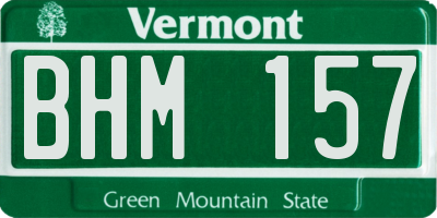 VT license plate BHM157